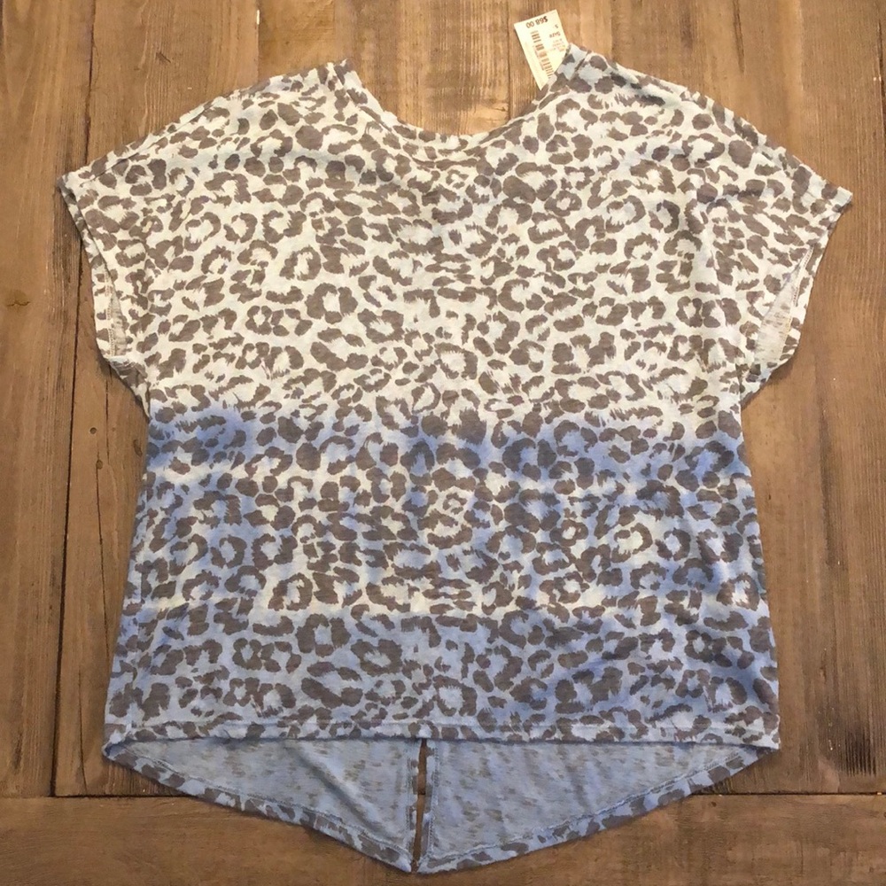 NWT Blue Cheetah Print Summer Top
